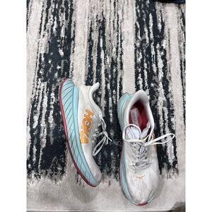 Hoka Women's One One Carbon X 2 White Blazing Orange 1113527-WBOR Size 10.5